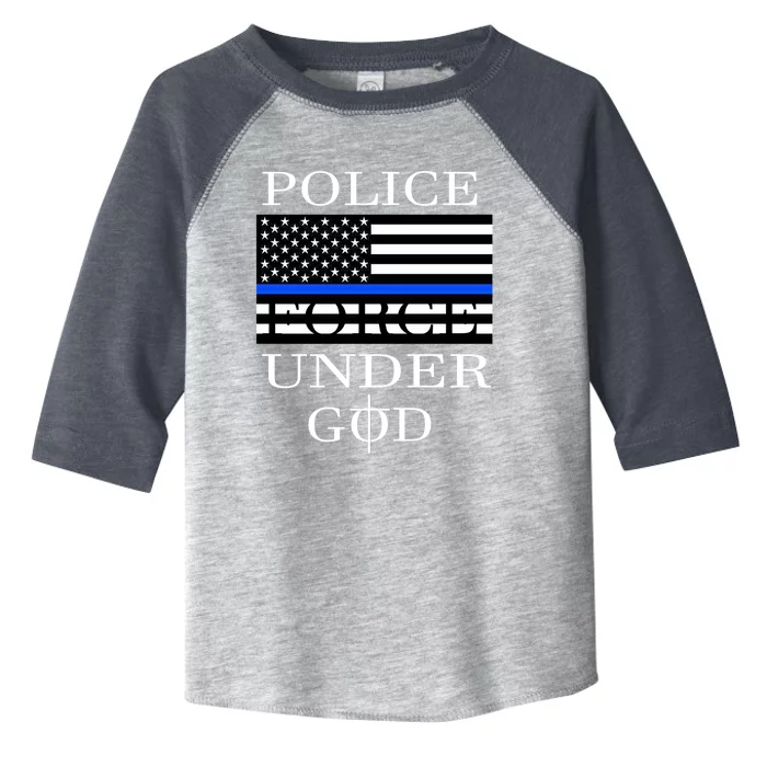 Police Force Under God One Nation Under God Cute Gift Toddler Fine Jersey T-Shirt