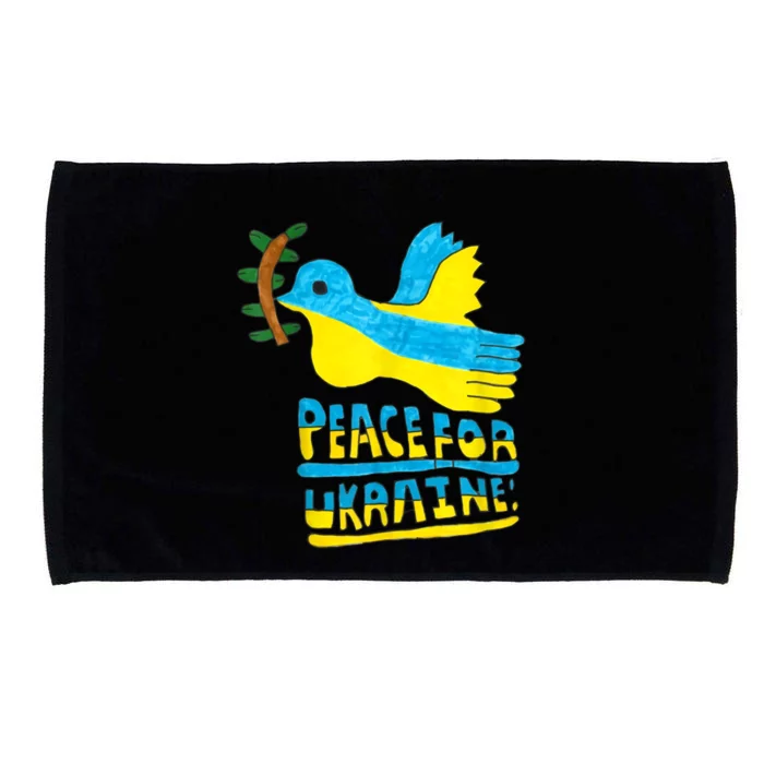 Peace For Ukraine Bird Microfiber Hand Towel