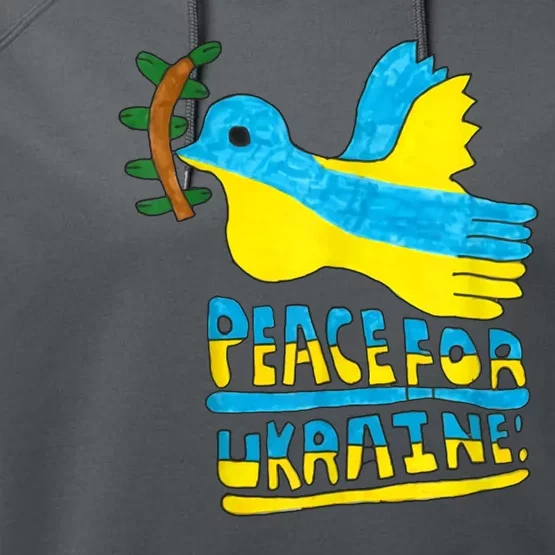 Peace For Ukraine Bird Performance Fleece Hoodie