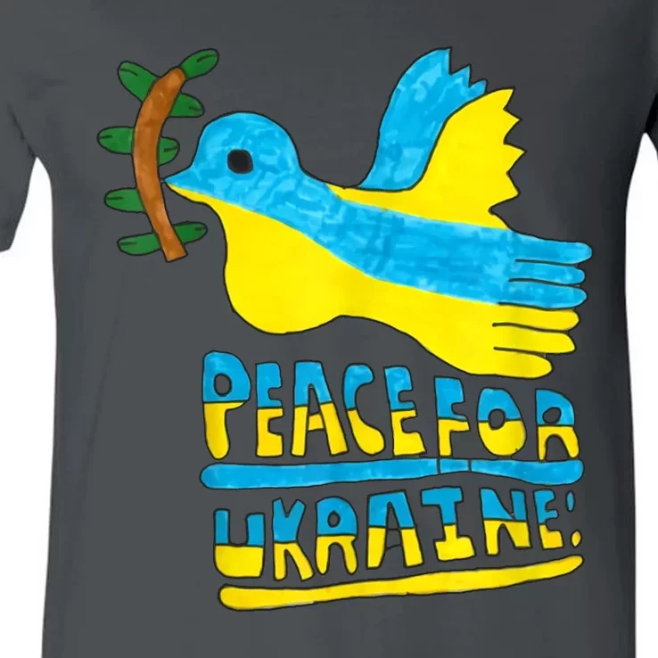 Peace For Ukraine Bird V-Neck T-Shirt