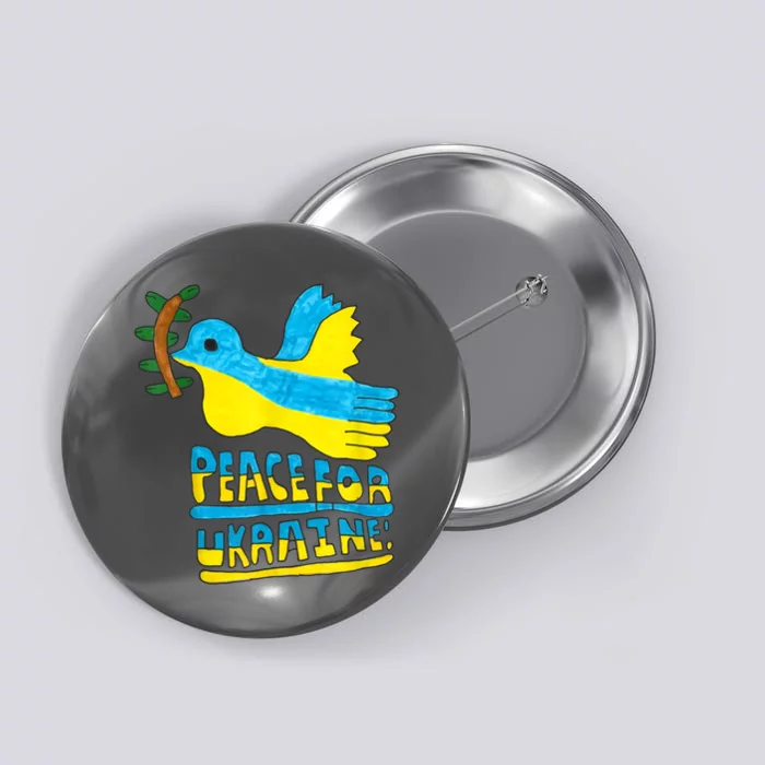 Peace For Ukraine Bird Button