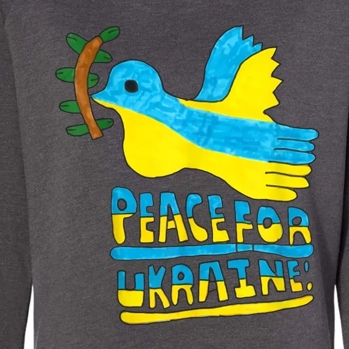 Peace For Ukraine Bird Womens California Wash Sweatshirt