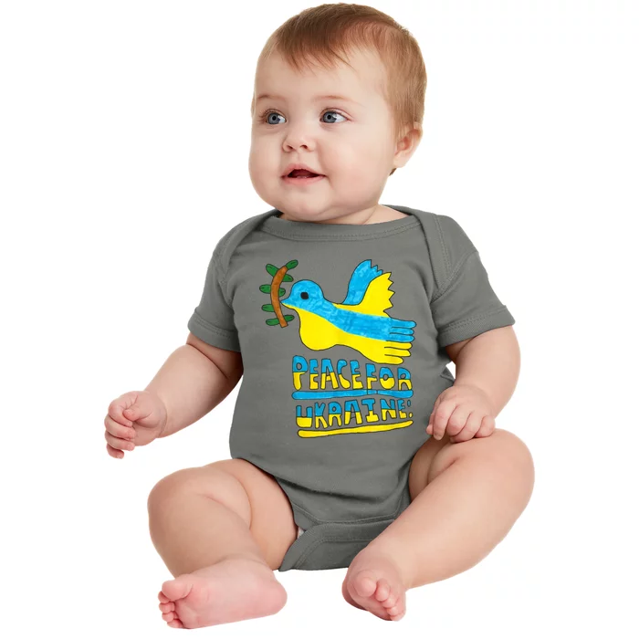 Peace For Ukraine Bird Baby Bodysuit