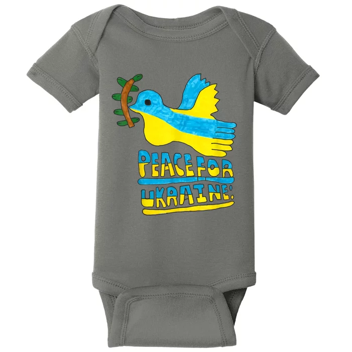 Peace For Ukraine Bird Baby Bodysuit