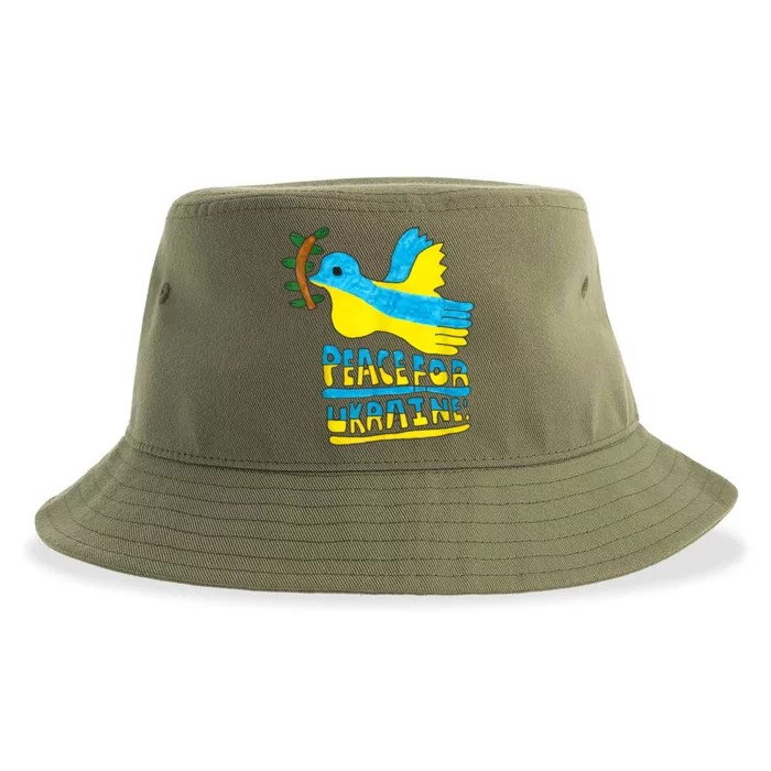 Peace For Ukraine Bird Sustainable Bucket Hat