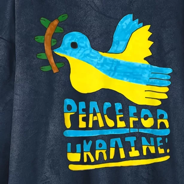 Peace For Ukraine Bird Hooded Wearable Blanket