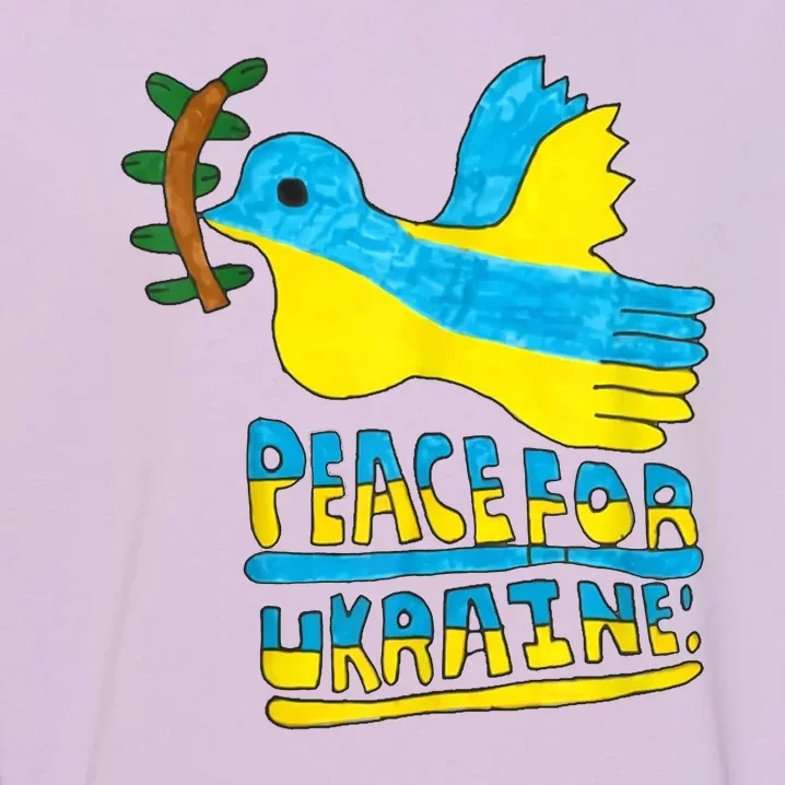 Peace For Ukraine Bird Garment-Dyed Sweatshirt