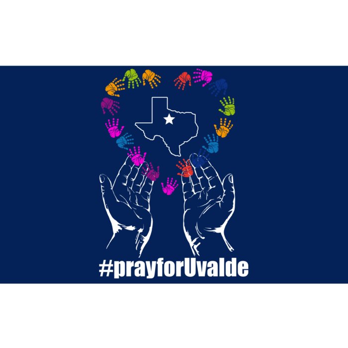 Pray For Uvalde Colorful Handprints Bumper Sticker