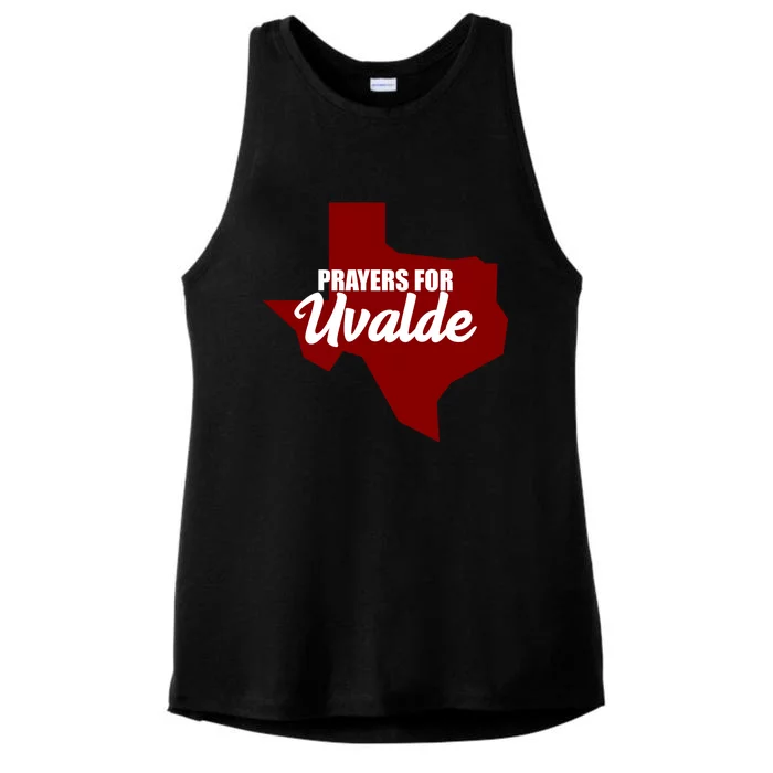 Prayers For Uvalde Texas Strong Ladies Tri-Blend Wicking Tank