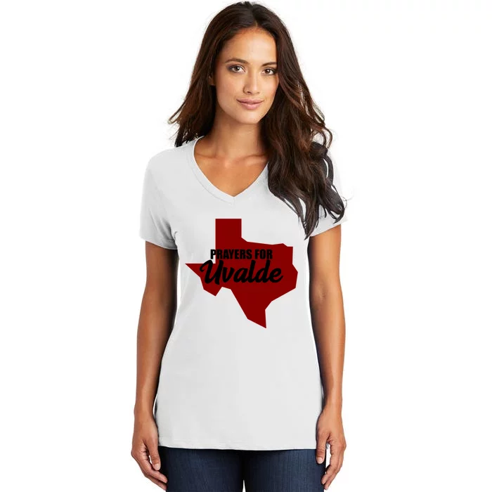 Prayers For Uvalde Texas Strong Women's V-Neck T-Shirt