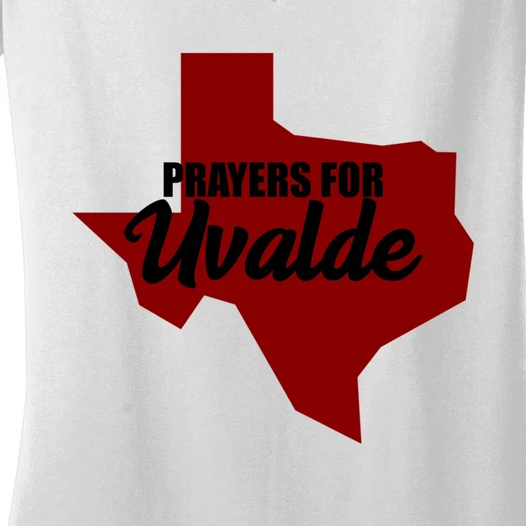 Prayers For Uvalde Texas Strong Women's V-Neck T-Shirt