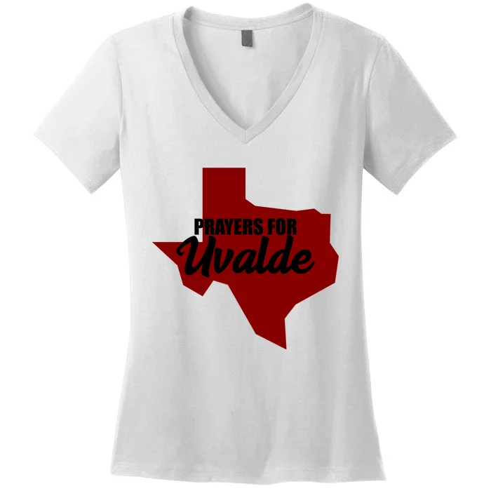 Prayers For Uvalde Texas Strong Women's V-Neck T-Shirt