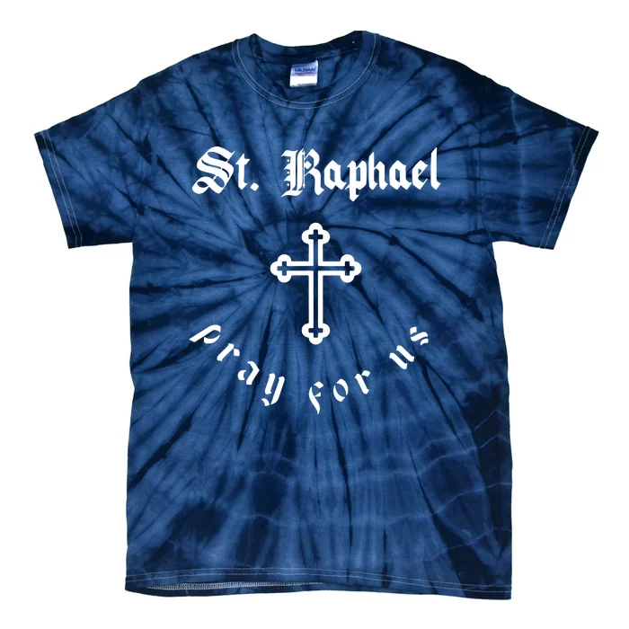 Pray For Us St. Raphael Tie-Dye T-Shirt