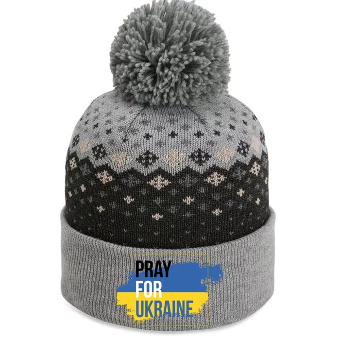 Pray For Ukraine The Baniff Cuffed Pom Beanie