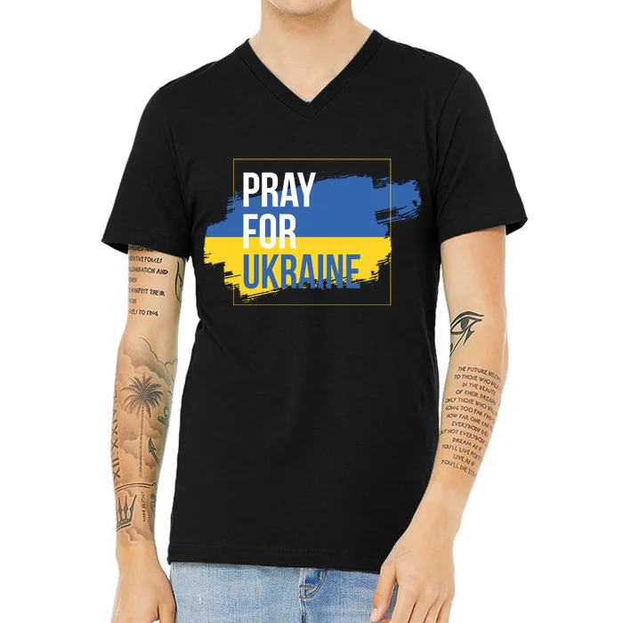 Pray For Ukraine V-Neck T-Shirt