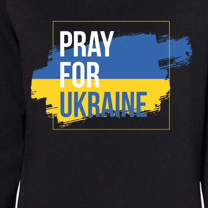 Pray For Ukraine Womens California Wash Sweatshirt