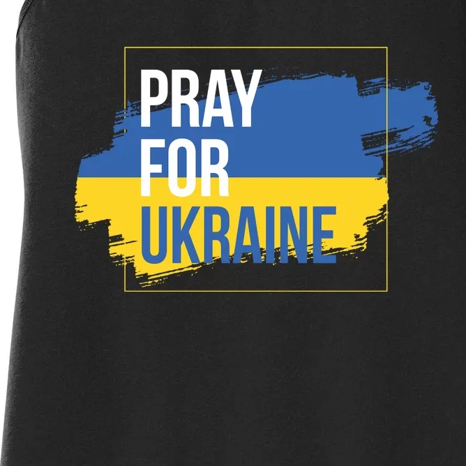 Pray For Ukraine Women's Racerback Tank