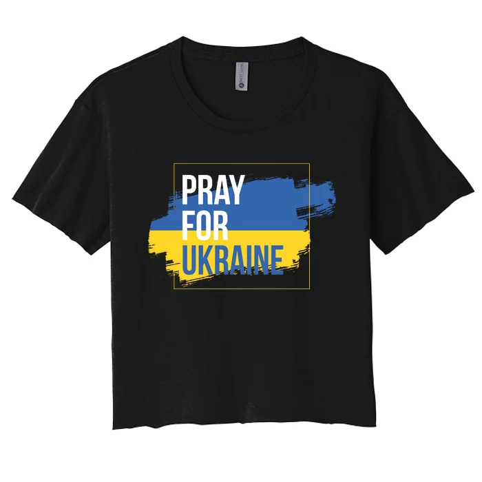 Pray For Ukraine Women's Crop Top Tee