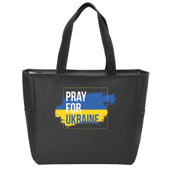 Pray For Ukraine Zip Tote Bag