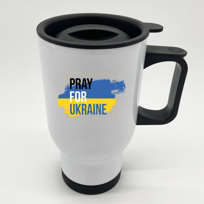 Pray For Ukraine Front & Back Stainless Steel Travel Mug