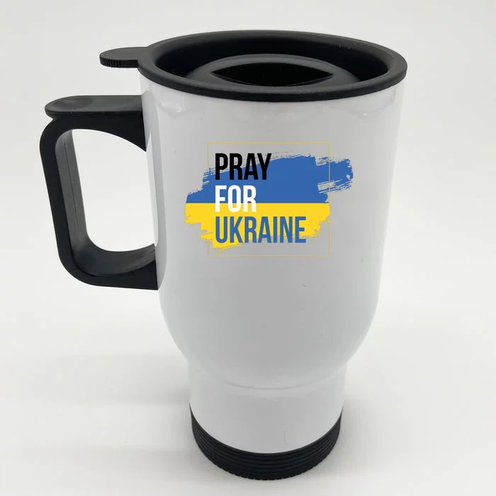 Pray For Ukraine Front & Back Stainless Steel Travel Mug