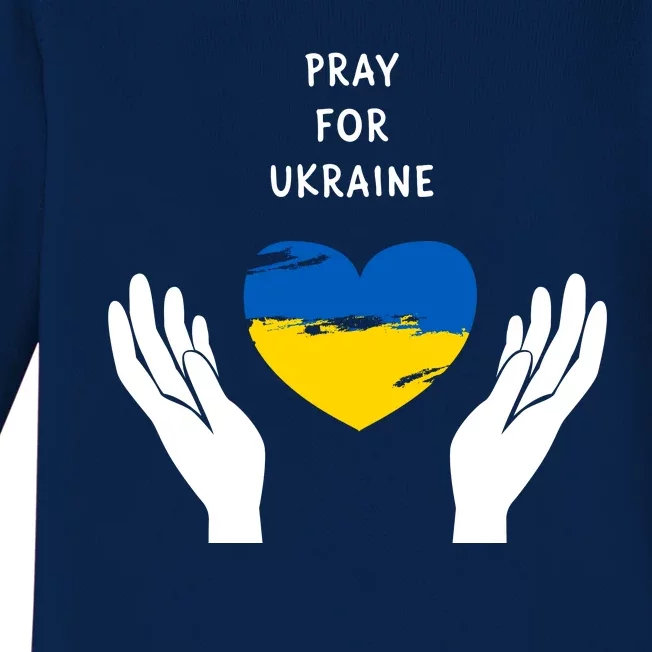 Pray For Ukraine I Stand With Ukraine Puck Futin Baby Long Sleeve Bodysuit