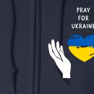 Pray For Ukraine I Stand With Ukraine Puck Futin Full Zip Hoodie