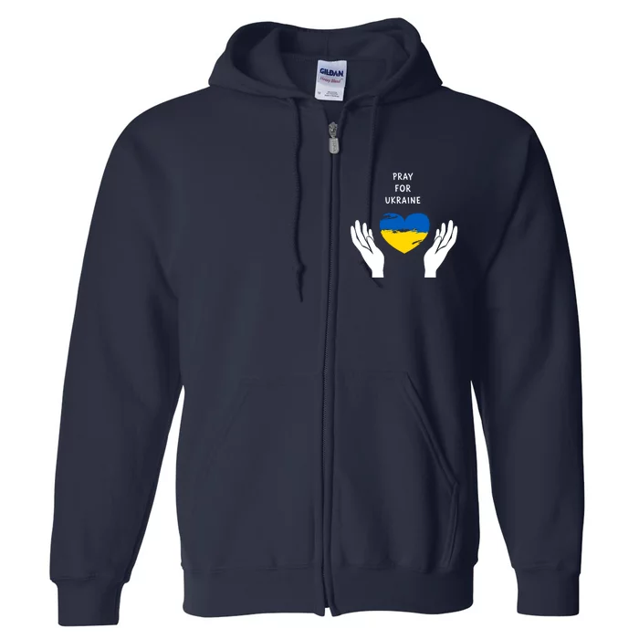 Pray For Ukraine I Stand With Ukraine Puck Futin Full Zip Hoodie