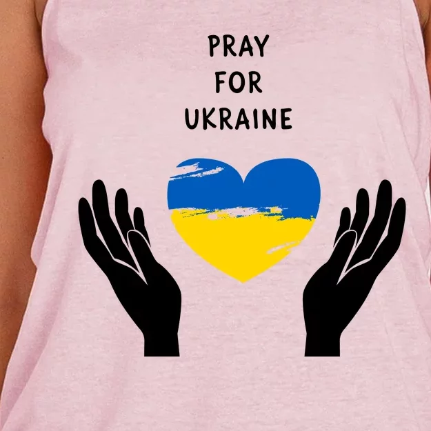 Pray For Ukraine I Stand With Ukraine Puck Futin Women's Knotted Racerback Tank