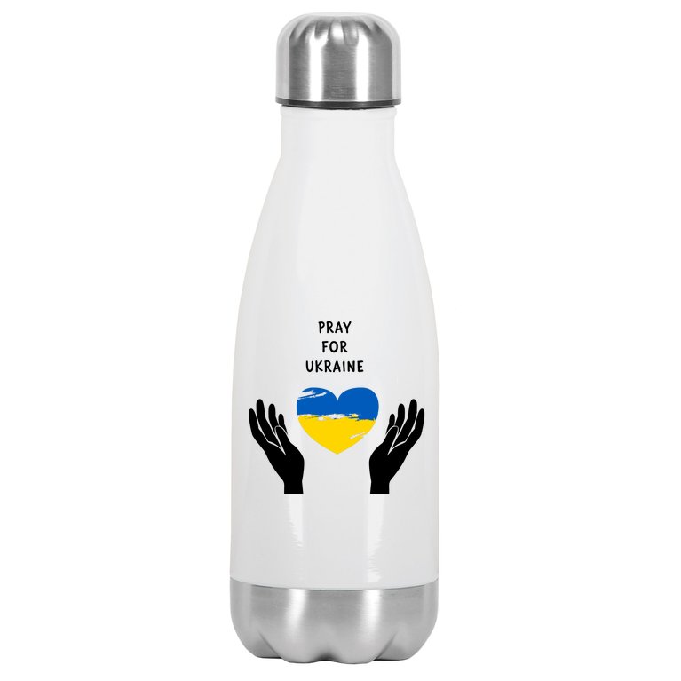 Pray For Ukraine I Stand With Ukraine Puck Futin Stainless Steel Insulated Water Bottle