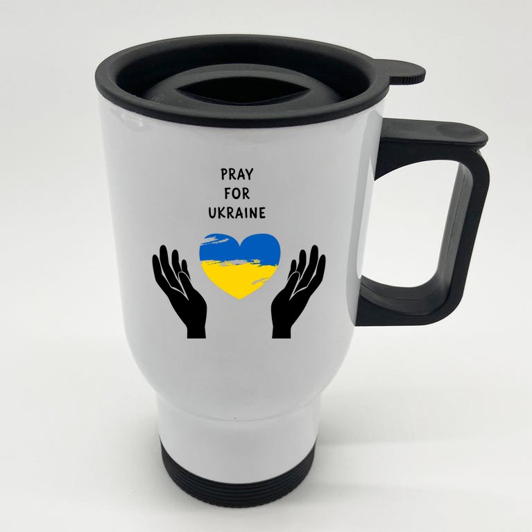Pray For Ukraine I Stand With Ukraine Puck Futin Stainless Steel Travel Mug
