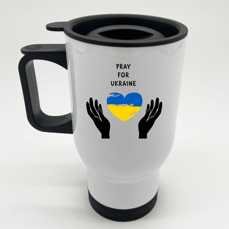Pray For Ukraine I Stand With Ukraine Puck Futin Stainless Steel Travel Mug