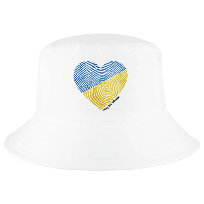 Pray For Ukraine Heart Cool Comfort Performance Bucket Hat