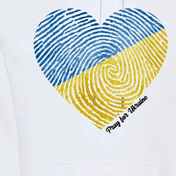 Pray For Ukraine Heart Premium Hoodie