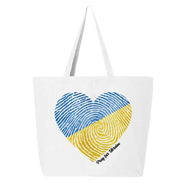 Pray For Ukraine Heart 25L Jumbo Tote