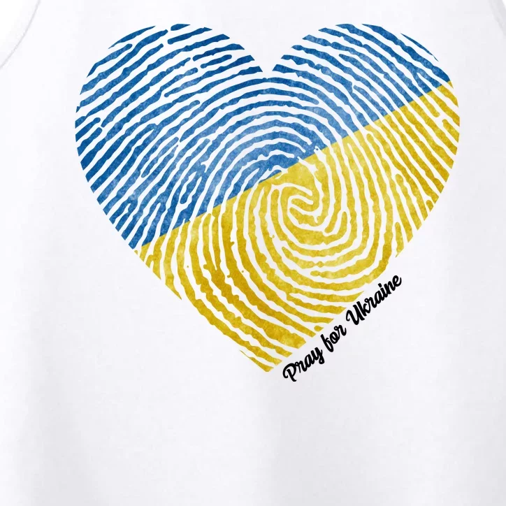 Pray For Ukraine Heart Performance Tank