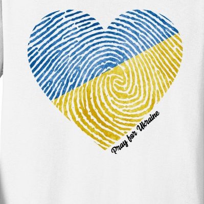 Pray For Ukraine Heart Kids Long Sleeve Shirt