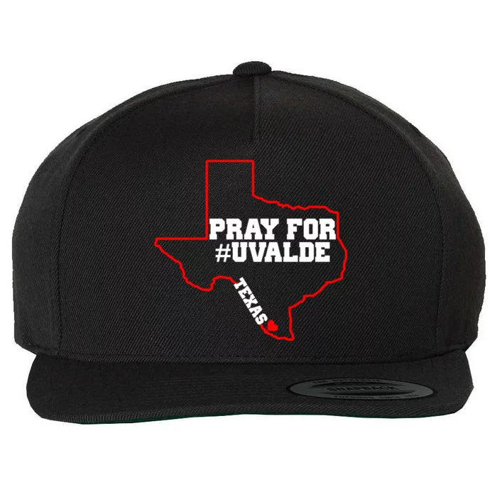 Pray For Uvalde Texas Strong Map Wool Snapback Cap