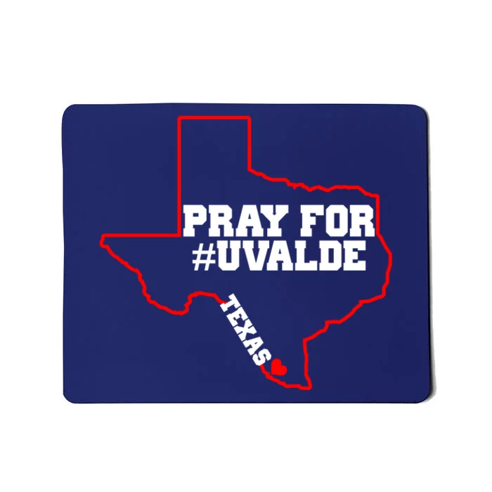 Pray For Uvalde Texas Strong Map Mousepad