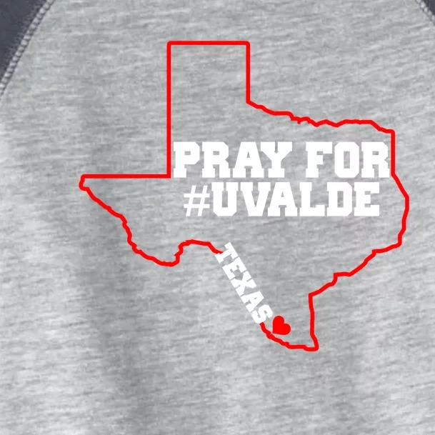 Pray For Uvalde Texas Strong Map Toddler Fine Jersey T-Shirt