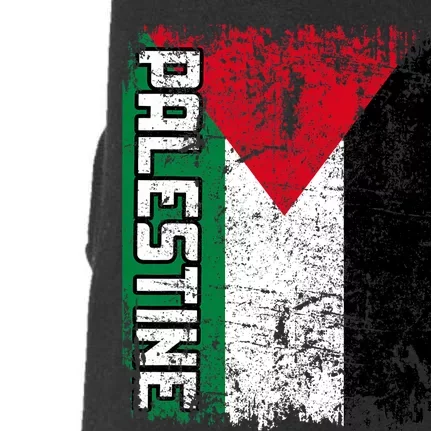 Palestine Flag | Vintage Big Palestine Flag Doggie 3-End Fleece Hoodie