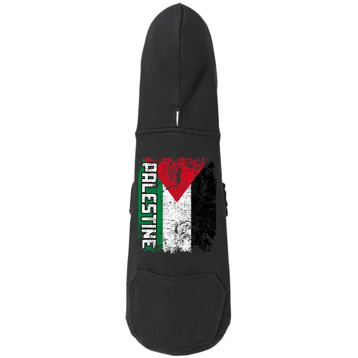 Palestine Flag | Vintage Big Palestine Flag Doggie 3-End Fleece Hoodie