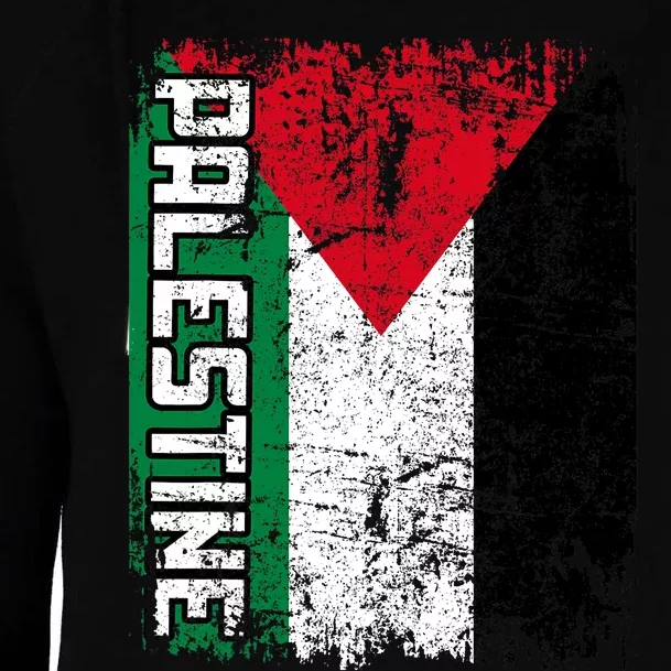 Palestine Flag | Vintage Big Palestine Flag Womens Funnel Neck Pullover Hood