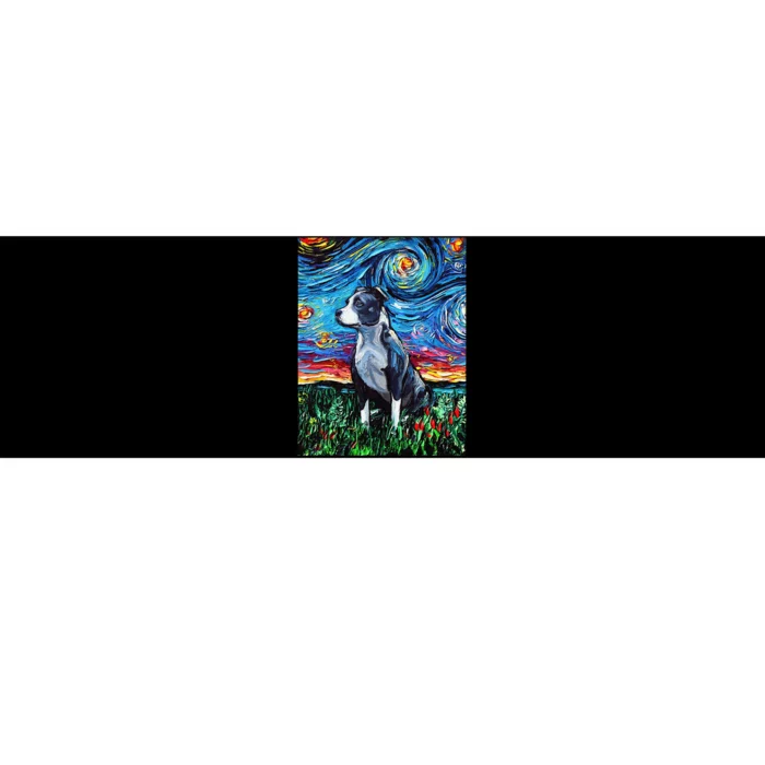 Pitbull Full Version Starry Night Dog Art by Aja Bumper Sticker