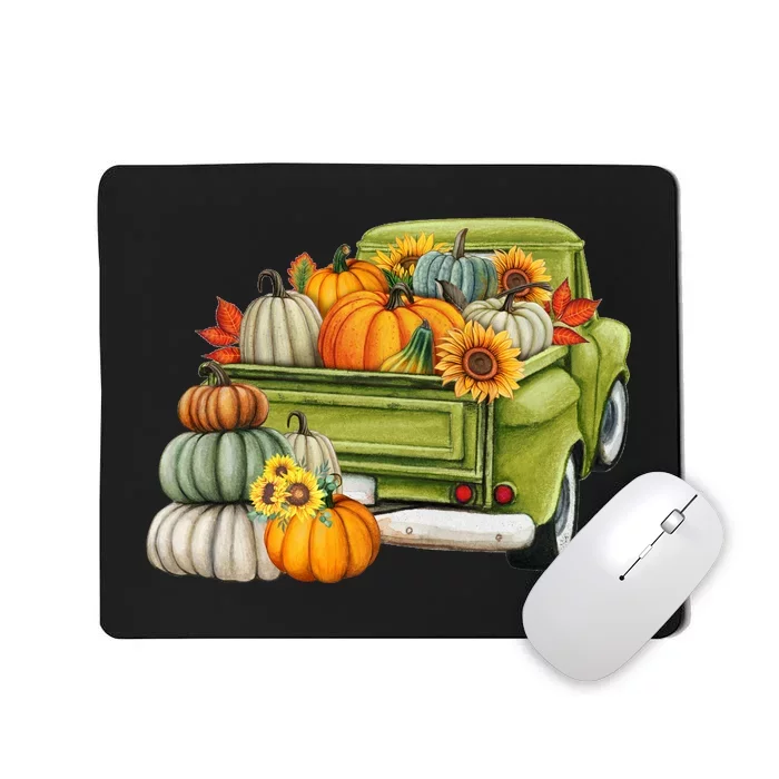 Pumpkin Fall Vintage Truck Mousepad