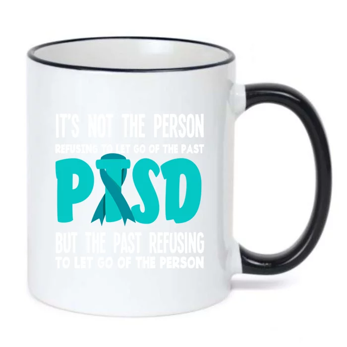 Ptsd Fighter Warrior Teal Ribbon Ptsd Awareness Gift Black Color Changing Mug