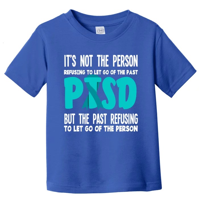 Ptsd Fighter Warrior Teal Ribbon Ptsd Awareness Gift Toddler T-Shirt