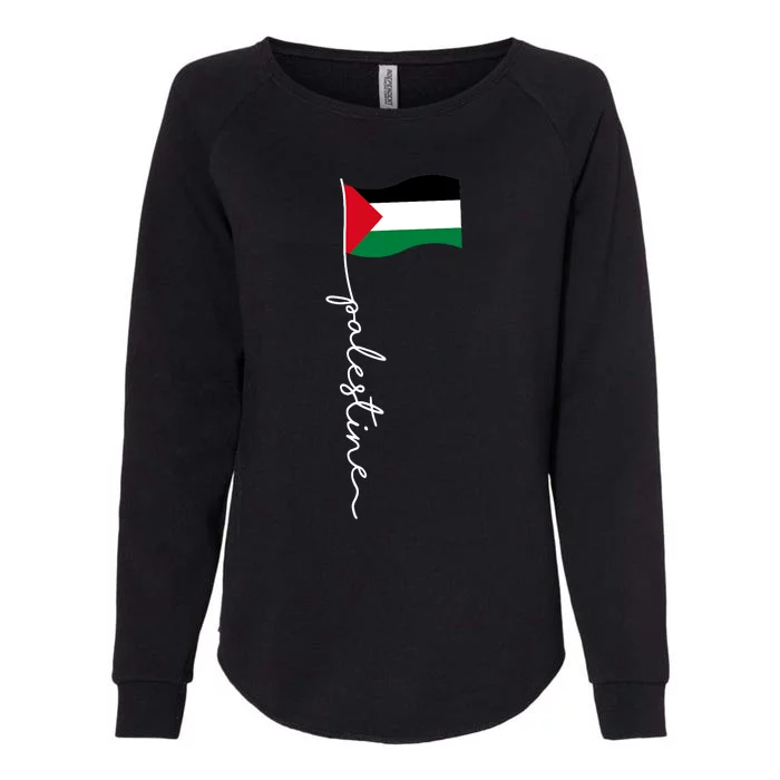 Palestine Flag With Palestine Name For Palestinians & Alquds Womens California Wash Sweatshirt