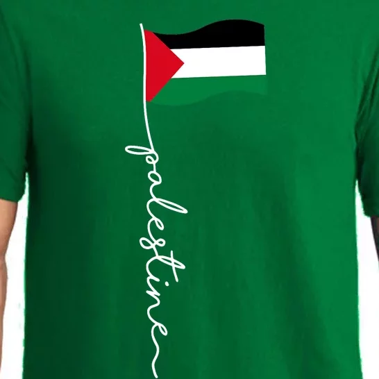 Palestine Flag With Palestine Name For Palestinians & Alquds Pajama Set