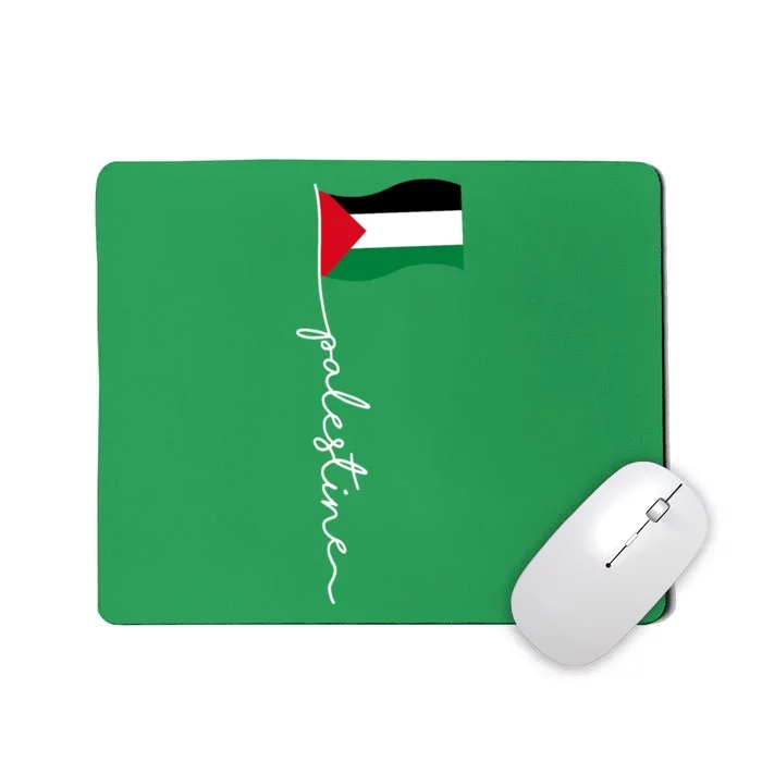 Palestine Flag With Palestine Name For Palestinians & Alquds Mousepad